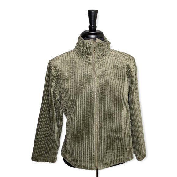 Woolrich Light Olive Zip Front Jacket Size Small - Picture 1 of 16